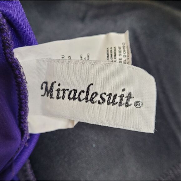 VINTAGE 90s Miraclesuit ruched front full coverage modest swimsuit 16DD‎ - Picture 5 of 11